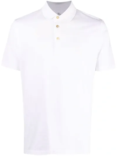 Pal Zileri Short-sleeve Cotton Polo Shirt In White