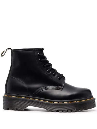 Dr. Martens' 1460 Ankle Boots In Black Smooth