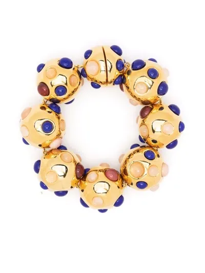 Jil Sander Two-stone Bracelet In Gold