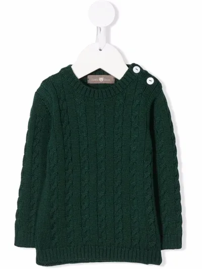 Little Bear Babies' Rib-knit Fitted Jumper In Green