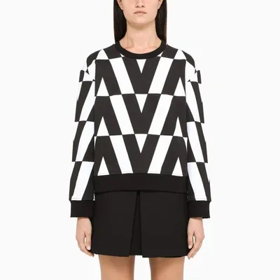 Valentino Black And Ivory Sweatshirt