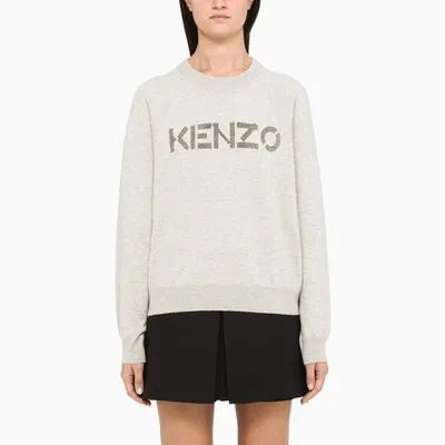 Kenzo Gray Crewneck Pullover In Grey