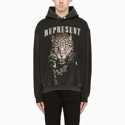 Represent Black Tiger-print Hoodie