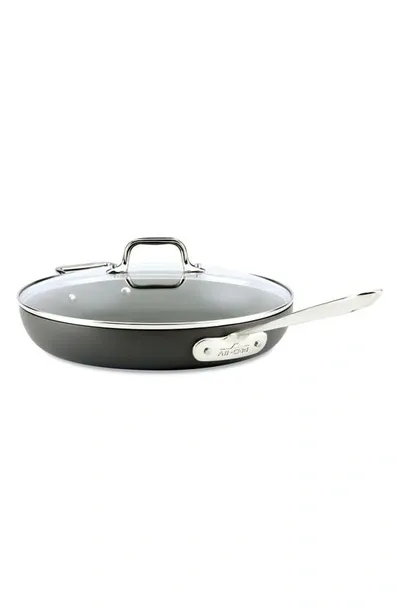 All-clad Ha1 12-inch Fry Pan With Lid In Black