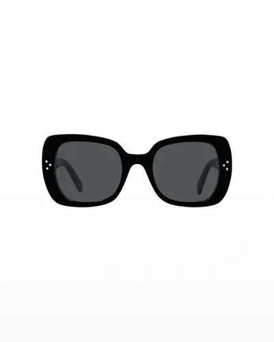 Celine Studded Acetate Butterfly Sunglasses In Black