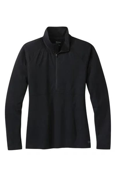 Outdoor Research Alpine Onset Half Zip Top In Black