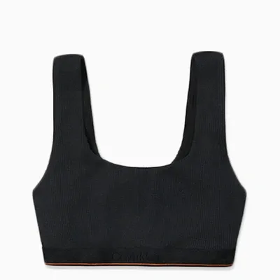 Heron Preston For Calvin Klein Cotton Blend Bralette Top In Black