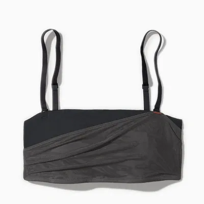 Heron Preston For Calvin Klein Grey Bandeau Bra In Black