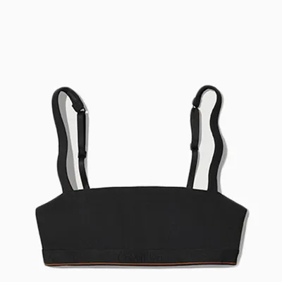 Heron Preston For Calvin Klein Black Viscose Bralette Top