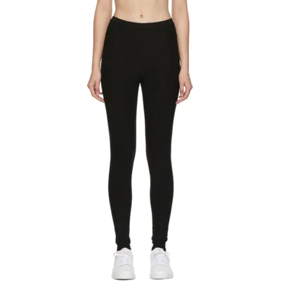 Valentino Black Viscose Jersey Leggings