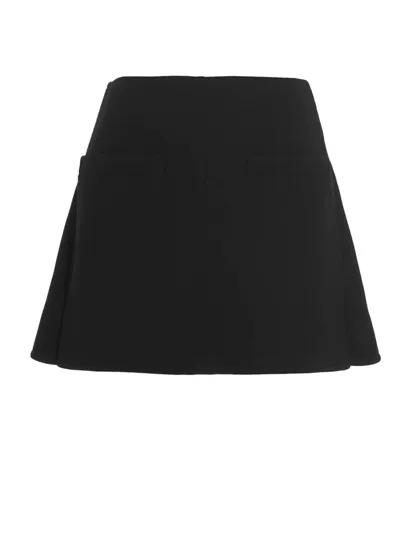 Courrèges High-waisted A-line Skirt In Black