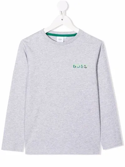 Bosswear Kids' Logo-print Sweatshirt In Grey