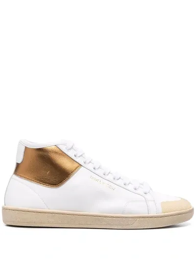 Saint Laurent Court Classic Sl/39 Sneakers In Weiss