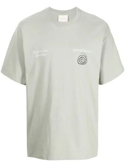 Museum Of Peace And Quiet Logo-print Cotton T-shirt In Grün