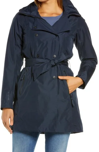 Helly Hansen Wesley Ii Insulated Trench Coat In Navy