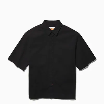 Heron Preston For Calvin Klein Black Woven Short Sleeve Utility Shirt