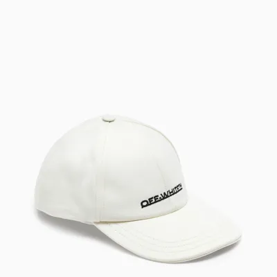 Off-white White Logo-embroidery Baseball Cap In Beige