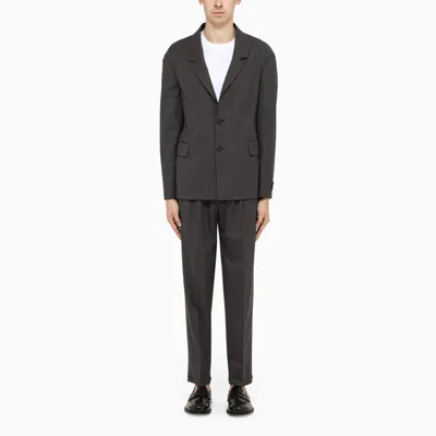 Ermenegildo Zegna Gray Single-breasted Suit In Grey