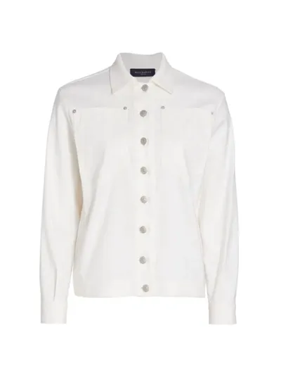 Piazza Sempione Checked Woven Shirt In Optical White