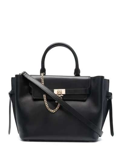 Michael Michael Kors Hamilton Legacy Leather Tote Bag In Schwarz