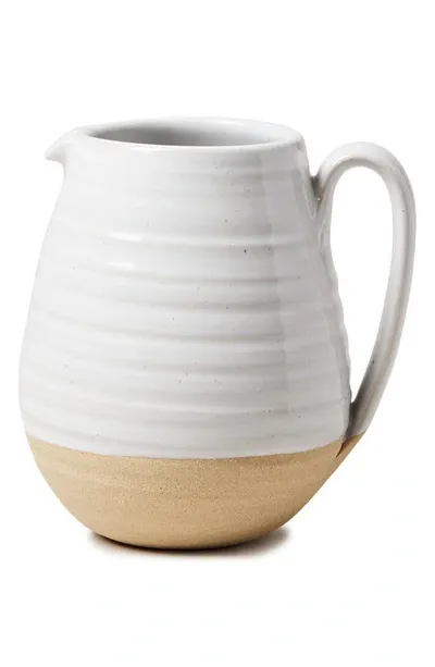 Farmhouse Pottery Farmer's Pitcher, Medium In Open White