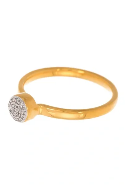 Monica Vinader Fiji Mini Button Stacking Ring In Gold