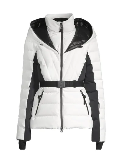 Mackage Elita Down Quilted Ski Jacket In Off White