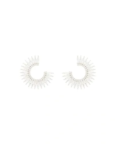 Mignonne Gavigan Madeline Crystal Hoop Earrings In Baby Blue