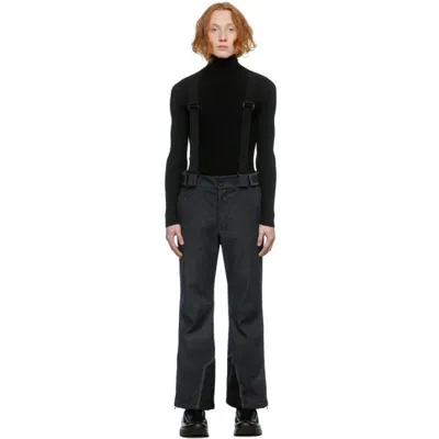 Giorgio Armani Black Neve Ski Salopettes Trousers In Fbwf Night