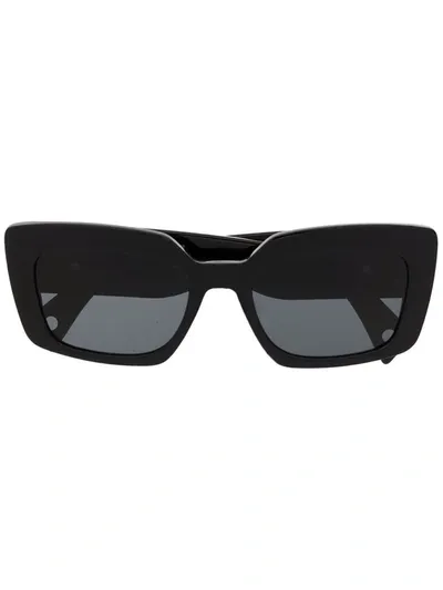 Lanvin Tinted Rectangle-frame Sunglasses In Schwarz