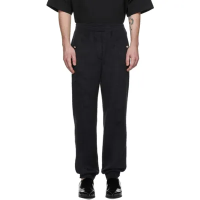 We11 Done Black Hairy Zurry Jogger Lounge Pants