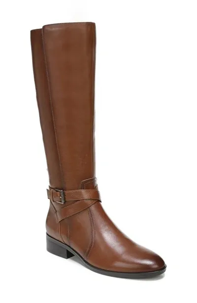 Naturalizer Rena Boot In Deep Saddle Brown Leather