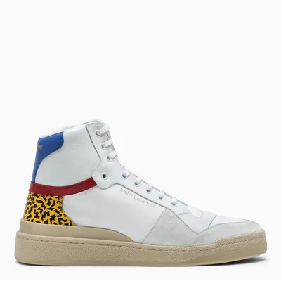 Saint Laurent Multicolour Sl/24 High Sneakers In White