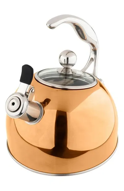 Viking 2.6qt Rose Gold Stainless Steel Whistling Kettle