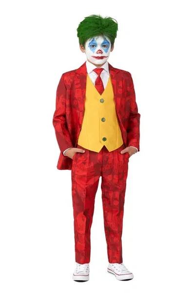 Opposuits Suitmeister Kids' Joker Three-piece Suit And Tie In Red