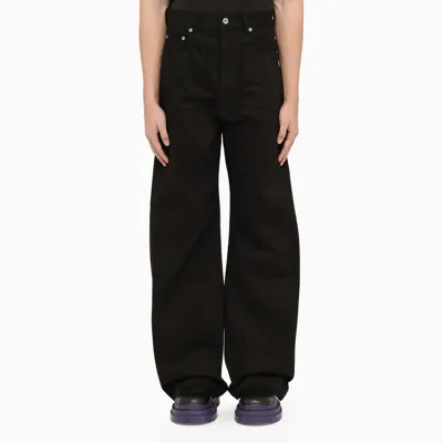 Rick Owens Black Wide-leg Geth Jeans