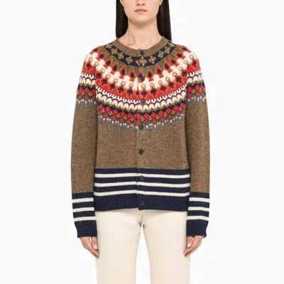 Dsquared2 Multicolour Short Cardigan Pullover In Multicolor