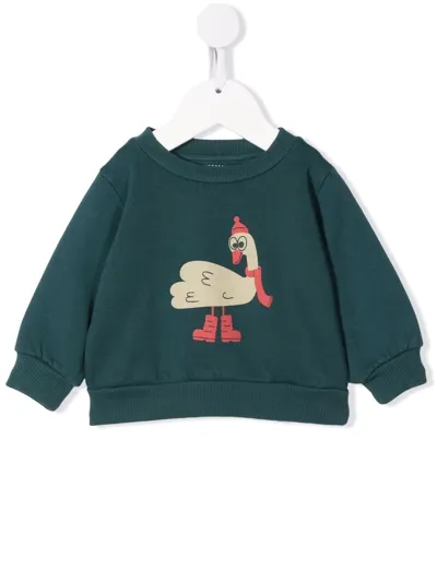 Tiny Cottons Babies' Graphic Print Organic Cotton Sweatshirt In Green