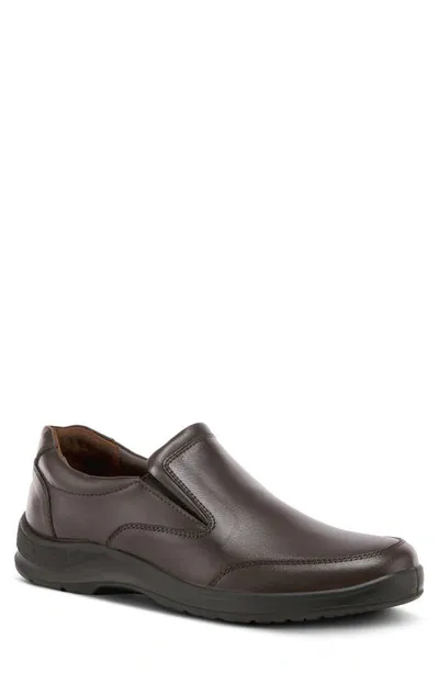 Spring Step Abisko Leather Slip-on In Dark Brown