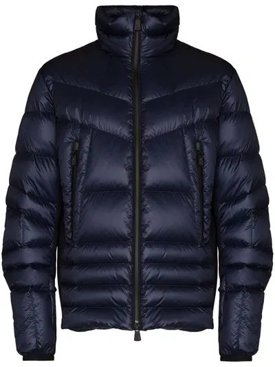 Moncler Canmore Quilted Down Jacket In Blue