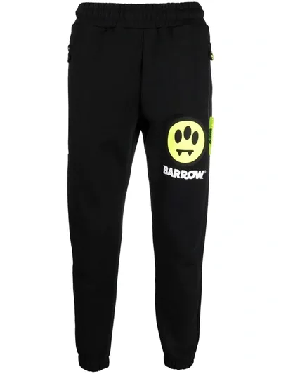 Barrow Logo-print Cotton Track Pants In 黑色