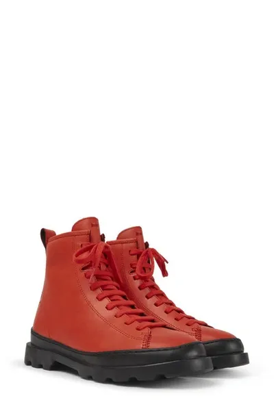 Camper Brutus Ankle Boots In Red