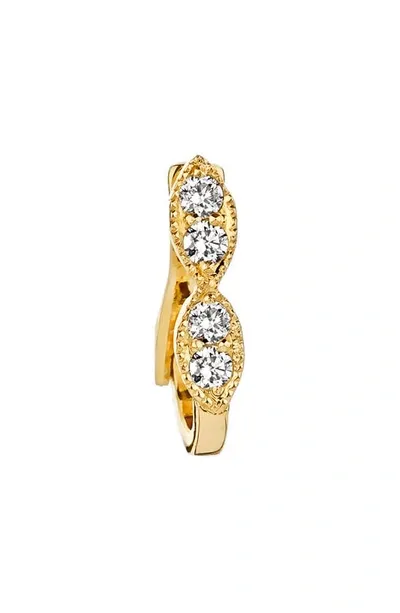 Kimai Single Lab Created Diamond Mini Hoop Earring In Yellow Gold