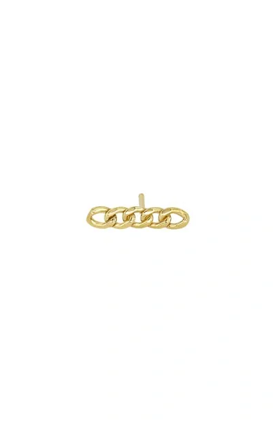 Zoë Chicco Curb Chain Bar Single Stud Earring In 14k Yellow Gold