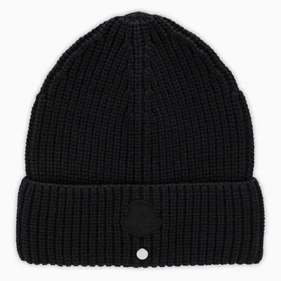 Moncler Genius Black Logo Beanie