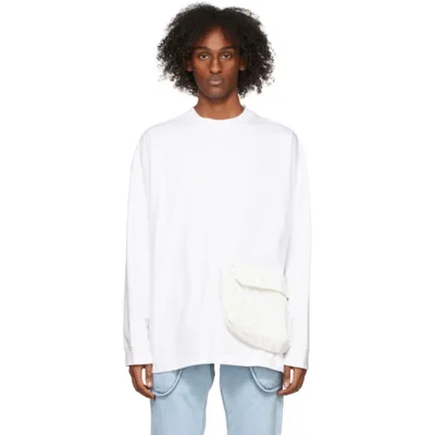 We11 Done White Oversized Cargo Pocket T-shirt