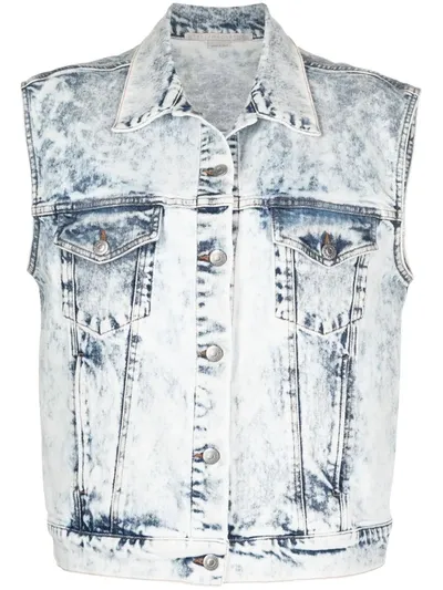 Stella Mccartney Washed Blue Denim Waistcoat