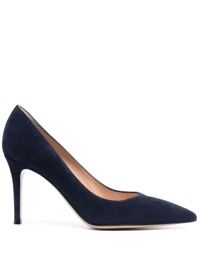 Gianvito Rossi Gianvito 85mm Suede Pumps In Blue