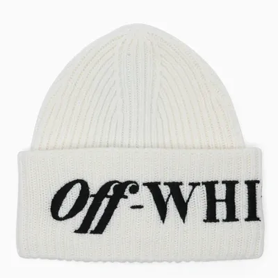 Off-white White Logo-embroidery Beanie