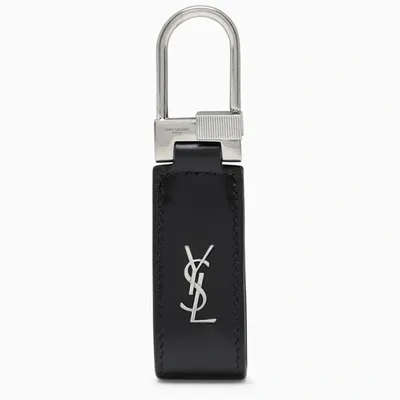 Saint Laurent Black Leather Key Case